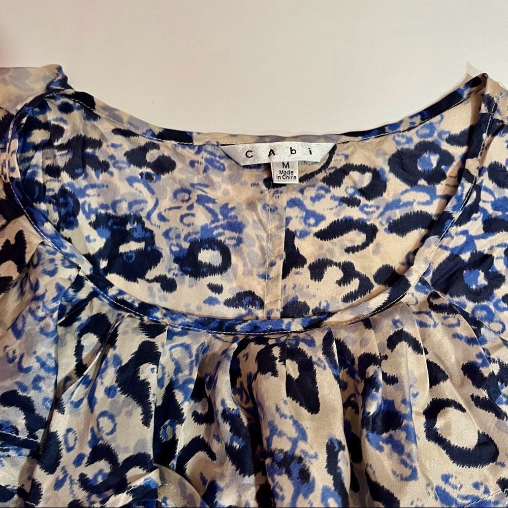 Cabi silk sleeveless cascading ruffle top - Picture 6 of 16